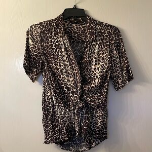 ALLSAINTS leopard short sleeve top